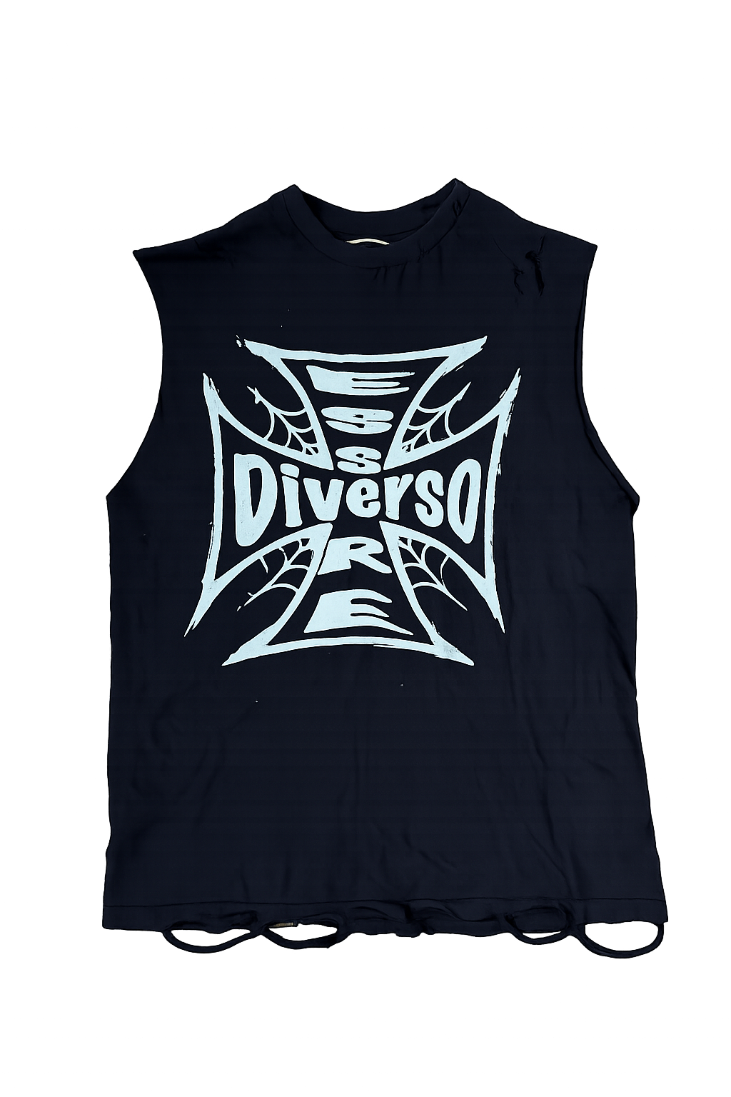 "Cross Roads" Black Cutoff Tee