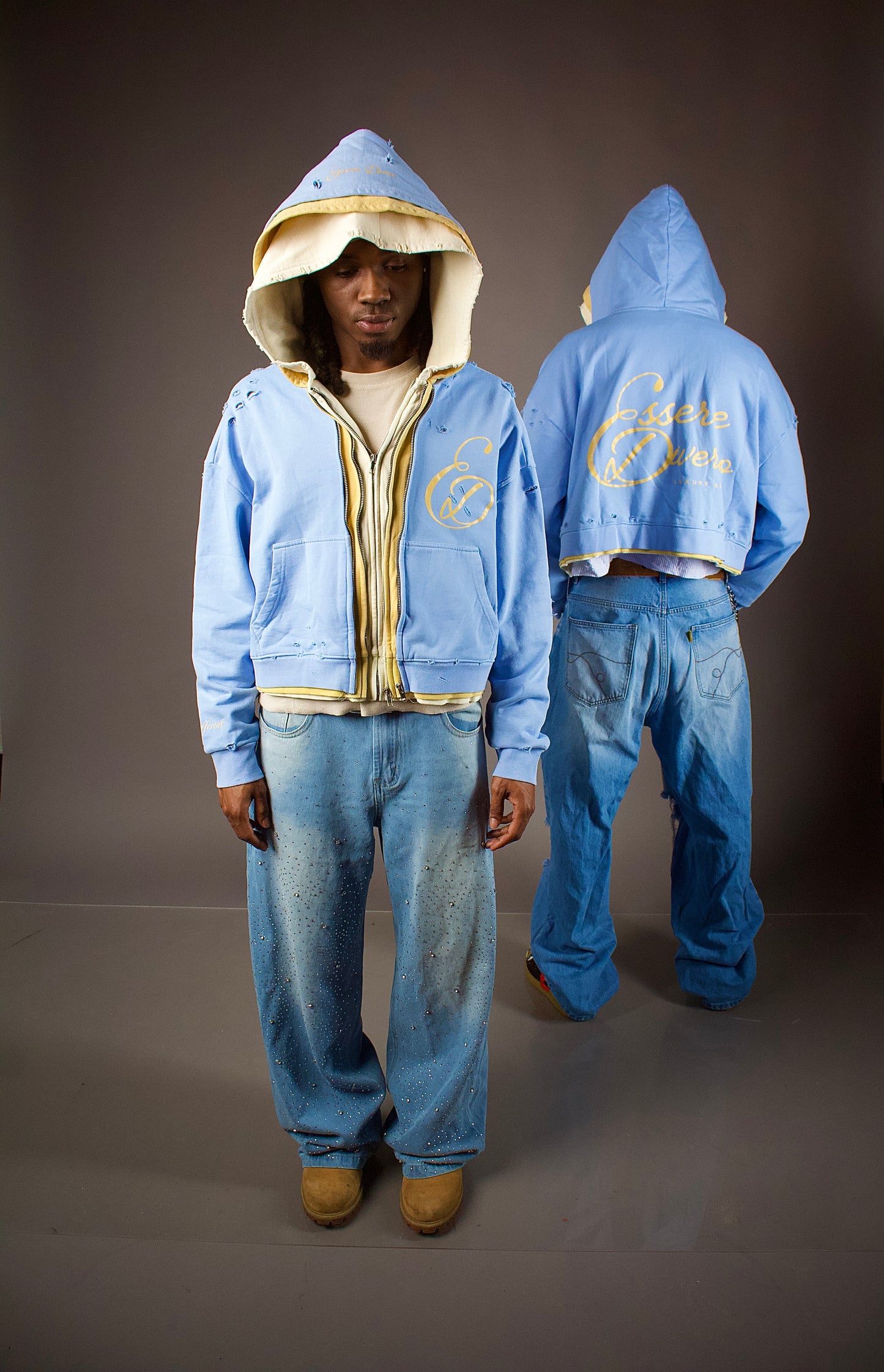"Blue Lagoon" Triple-Layered Hoodie