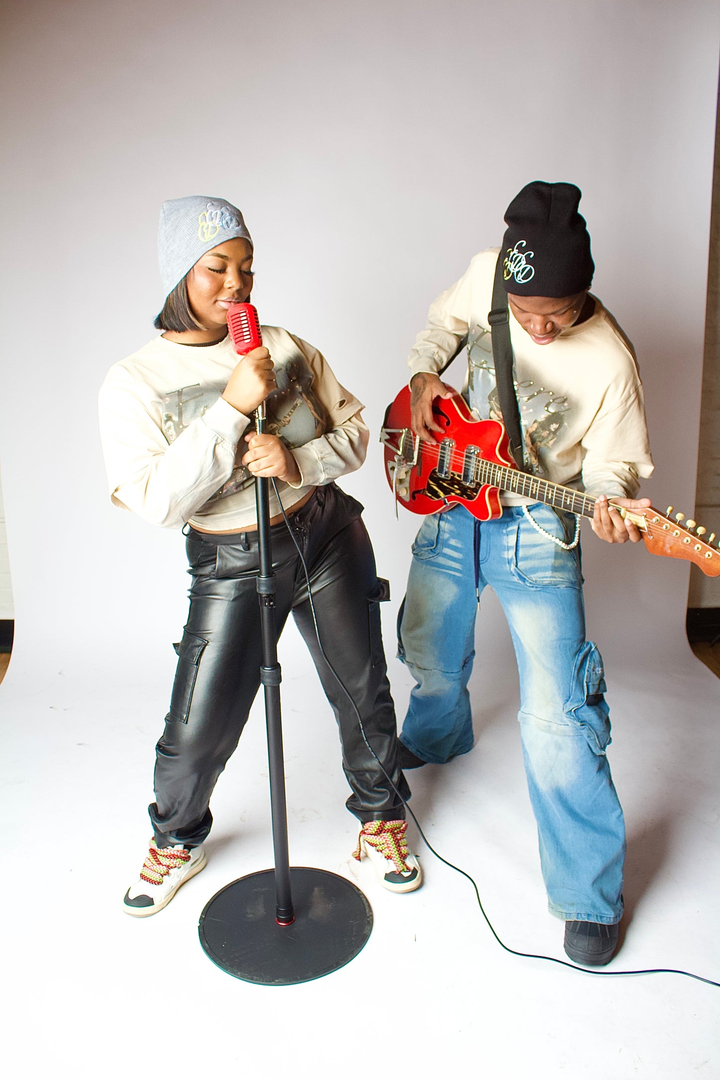 Black / “Triple Scattered” Beanie Beanie