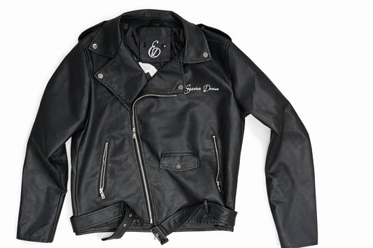 "Dare to Be Different" leather biker jacket